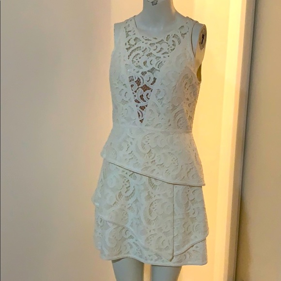 BCBGMAXAZRIA lace dress in off white - Picture 1 of 8